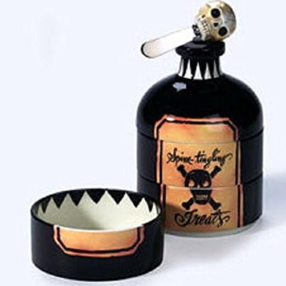 Dept56 Spine Tingling 5 Piece Treat Jar Snack Trays RETIRED 56.35617 - Picture 1 of 4